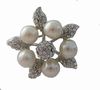 Small pearl & silver brooch
