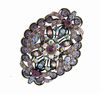 Purple oval brooch
