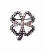 Opal crystal four leaf clover