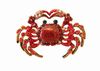 Large red crab pin