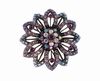 Purple double star brooch